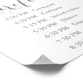 Poster Panneau Mariage de fleurs blanches roses Ordre des (Coin)