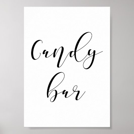 Poster Panneau mariage de la barre de bonbons (Devant)