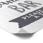 Poster Panneau Mariage de la barre de bonbons à l'aquarel (Coin)