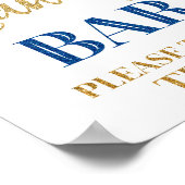 Poster Panneau Mariage de la barre de bonbons or Marine b (Coin)