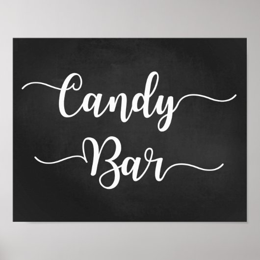 Poster Panneau Mariage de la barre de bonbons | Signes de (Devant)