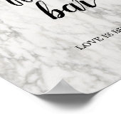 Poster Panneau Mariage de la barre de café en marbre (Coin)