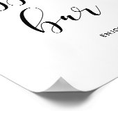 Poster Panneau mariage de la barre de dessert (Coin)