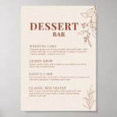 Poster Panneau Mariage de la barre de dessert (Devant)