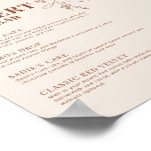Poster Panneau Mariage de la barre de dessert (Coin)