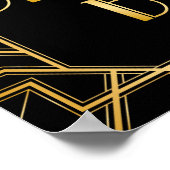 Poster Panneau Mariage de la barre de dessert | Gatsby Ar (Coin)