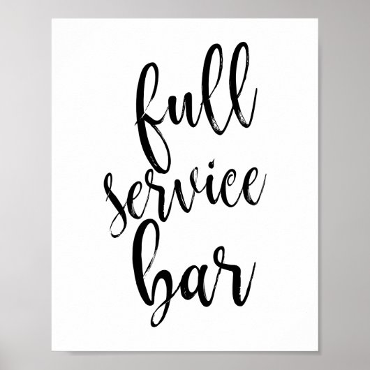 Poster Panneau Mariage de la barre de service complète no (Devant)