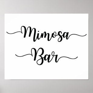 Poster Panneau Mariage de la barre Mimosa   Calligraphie 