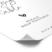 Poster Panneau Mariage de la calligraphie moderne (Coin)