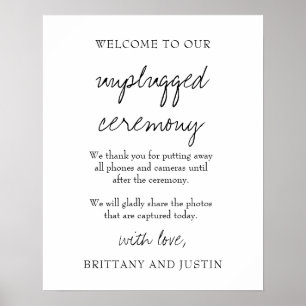 Poster Panneau Mariage de la cérémonie britannique blanch