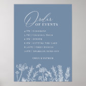 Poster Panneau Mariage de l'ordre des événements Périwink (Devant)