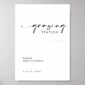 Poster Panneau Mariage de table chic moderne (Devant)