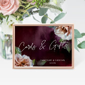 Poster Panneau Mariage de table florale rustique foncé +