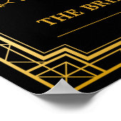 Poster Panneau Mariage de table réservée | Gatsby Art Déc (Coin)