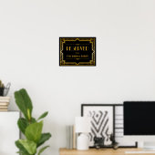 Poster Panneau Mariage de table réservée | Gatsby Art Déc (Bureau à domicile)