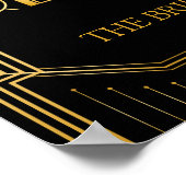 Poster Panneau Mariage de table réservée | Gatsby Art Déc (Coin)