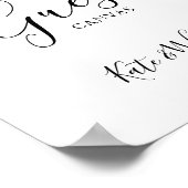 Poster Panneau mariage de toile d'invité moderne (Coin)