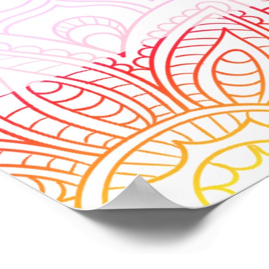 Poster Panneau Mariage débranché Mandala Sunset (Coin)