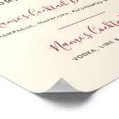 Poster Panneau Mariage des boissons signature des baies d (Coin)