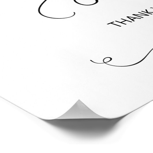 Poster Panneau Mariage des cartes et cadeaux modernes (Coin)