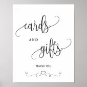 Poster Panneau Mariage des cartes et cadeaux modernes (Devant)