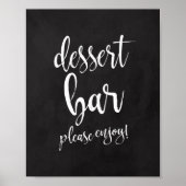 Poster Panneau Mariage Dessert Bar Chalkboard 8x10 (Devant)