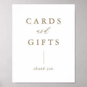 Poster Panneau Mariage Digital Gold Rustic Cartes et Cade