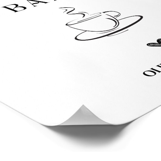 Poster Panneau Mariage du bar à café (Coin)