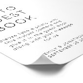 Poster Panneau Mariage du livre d'invité photo imprimable (Coin)