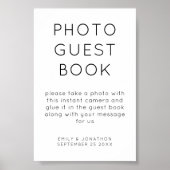 Poster Panneau Mariage du livre d'invité photo imprimable (Devant)