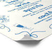 Poster Panneau Mariage du menu de la barre lunaire dessin (Coin)