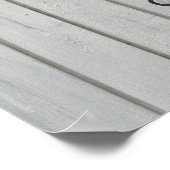 Poster Panneau Mariage du mot-clé White Wood Instagram (Coin)