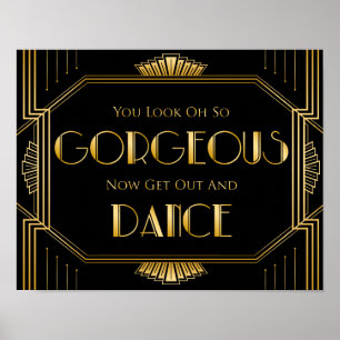 Poster Panneau mariage du plancher de danse Gatsby Art
