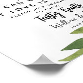 Poster panneau mariage du Popcorn Bar vert (Coin)