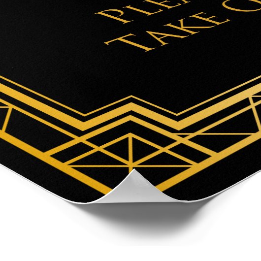 Poster Panneau Mariage du programme de mariage | Gatsby A (Coin)