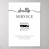 Poster Panneau Mariage du service de navette minimal mode (Devant)
