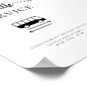 Poster Panneau Mariage du service de navette minimal mode (Coin)