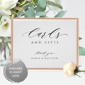 Poster Panneau Mariage Élégant Cartes de Script et Cadeau