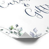 Poster Panneau Mariage Élégant Eucalyptus Cartes et Cadea (Coin)