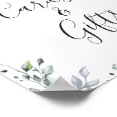 Poster Panneau Mariage Élégant Eucalyptus Cartes et Cadea (Coin)