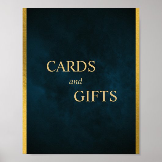 Poster Panneau Mariage Emerald Gold Velvet (Devant)