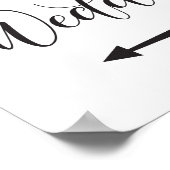 Poster Panneau mariage - Flèche gauche (Coin)