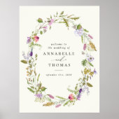 Poster Panneau Mariage fleur sauvage Jardin de verdure ve (Devant)