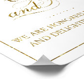 Poster Panneau Mariage Gold Foil Cartes & Cadeaux (Coin)