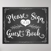 Poster Panneau mariage "Guest book" (Devant)