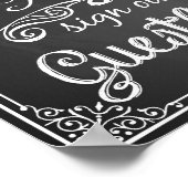 Poster Panneau mariage "Guest book" (Coin)