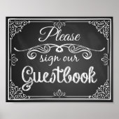 Poster Panneau mariage "Guest book" (Devant)
