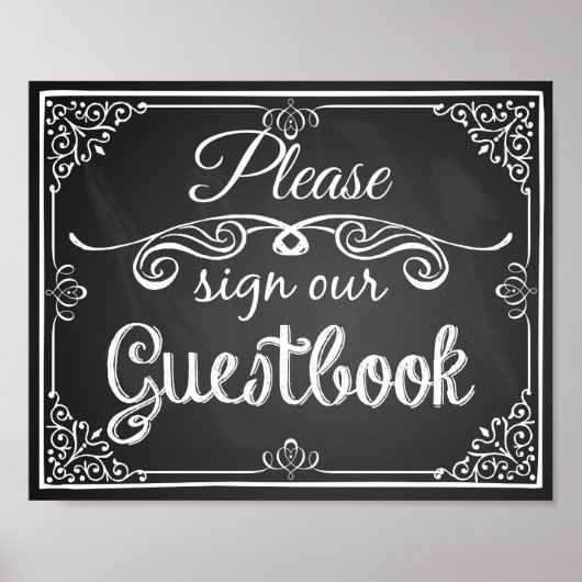 Poster Panneau mariage "Guest book" (Devant)