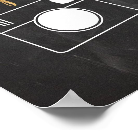 Poster Panneau mariage Hashtag (Coin)