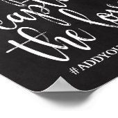 Poster Panneau mariage Hashtag Chalkboard 8x10 (Coin)